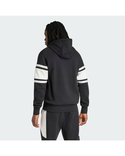 Adidas Black New Zealand Rugby Leisurewear Full Zip Hoodie for men