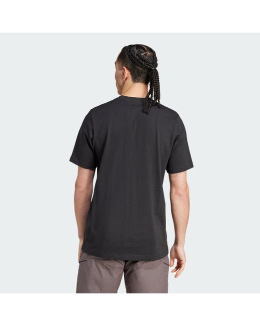 Adidas Black Terrex Graphic United By Summits T-Shirt for men