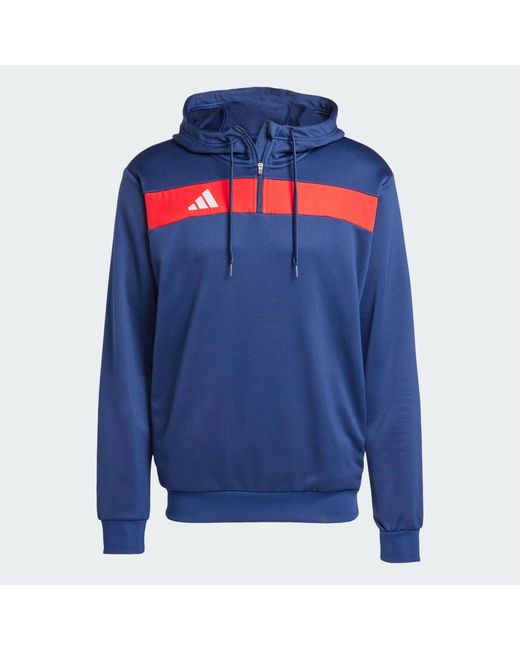 Adidas Blue Tiro 25 Essentials Sweat Hoodie for men