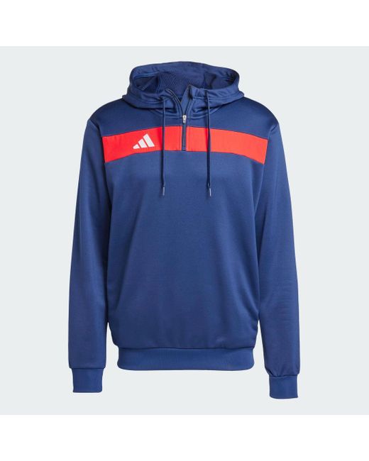 Adidas Blue Tiro 25 Essentials Sweat Hoodie for men