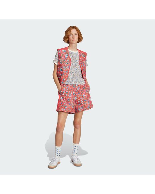 Adidas Red Originals X Liberty London Quilted Shorts