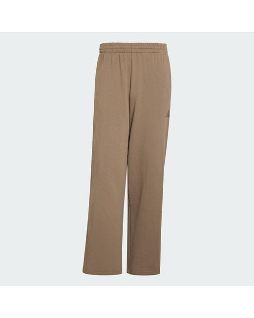 Adidas Brown Kit Small Logo Wide Joggers for men