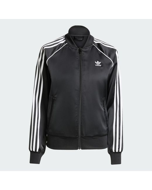 Adidas Black Sst Adicolor Satin Track Top