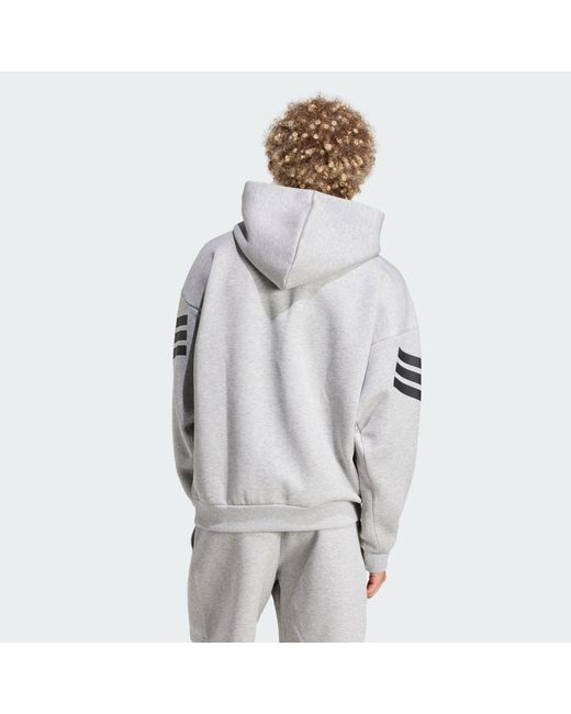 Adidas Gray Future Icons 3-Stripes Hoodie for men