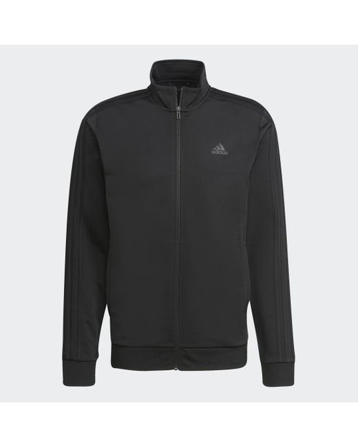 Adidas Primegreen Essentials Warm-up 3-stripes Trainingsjack in het Black voor heren