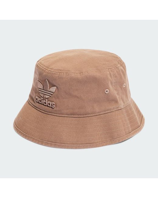Adidas Brown Adicolor Classic Stonewashed Bucket Hat