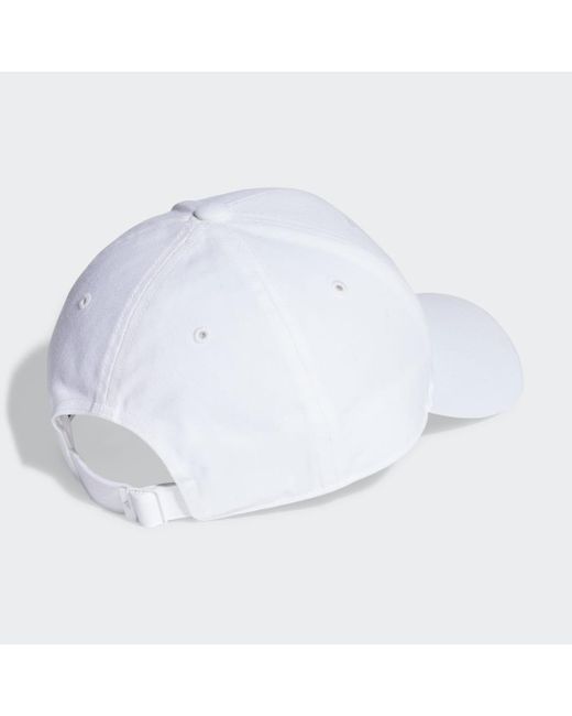 Adidas White Cotton Twill Baseball Cap