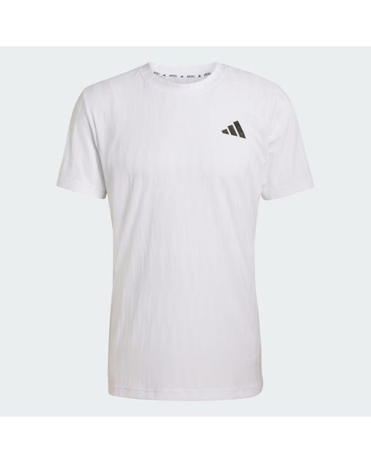 Adidas White Tennis Climacool+ Airchill Freelift T-Shirt for men