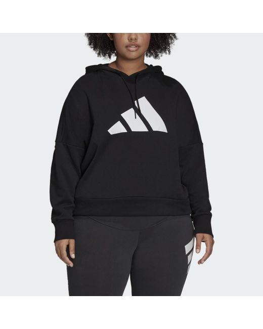 adidas Synthetisch Sportswear Future Icons Hoodie (grote Maat) in het Zwart  - Lyst