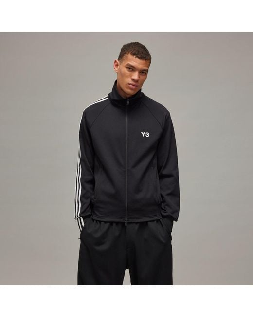 adidas Y-3 3-Stripes Track Top in Black for Men | Lyst UK
