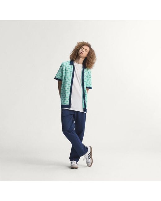 Adidas Blue Originals Twistweave Trousers for men