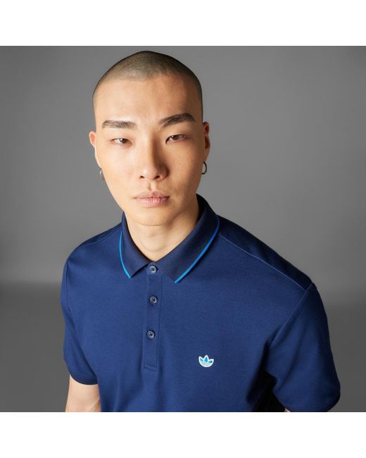 Polo Originals Twistknit Trefoil Adidas de hombre de color Blue