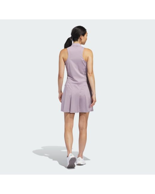 Adidas Originals Purple Women's Ultimate365 Tour Pleated Dress