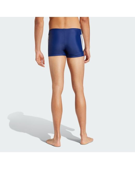 Adidas Originals Blue 3-Stripes Swim Boxers 2-Inch for men
