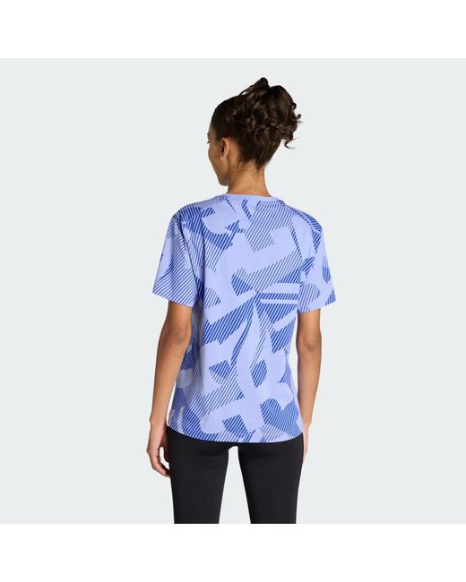 Adidas Blue Paralympicsgb Multi Printed T-Shirt