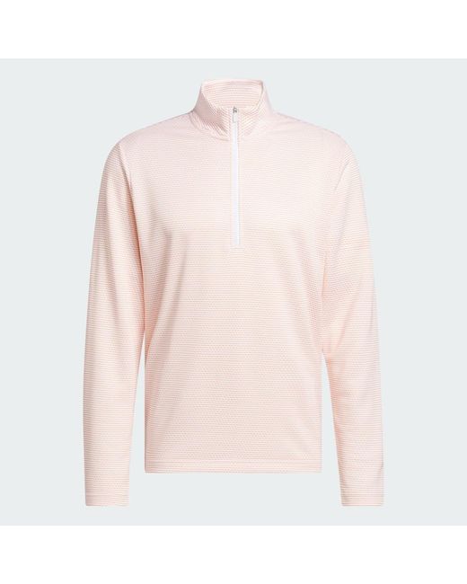 Adidas Pink Performance Printed Quarter-Zip for men
