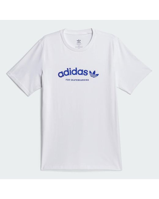 T-shirt 4.0 Arched Logo Short-Sleeve di Adidas in White da Uomo