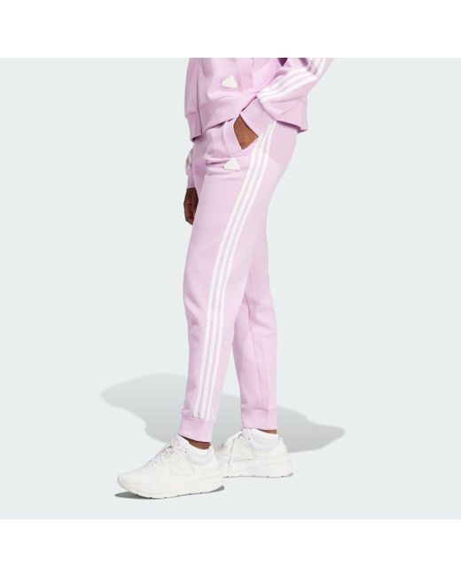 adidas Future Icons 3-Streifen Regular Hose in Pink | Lyst DE