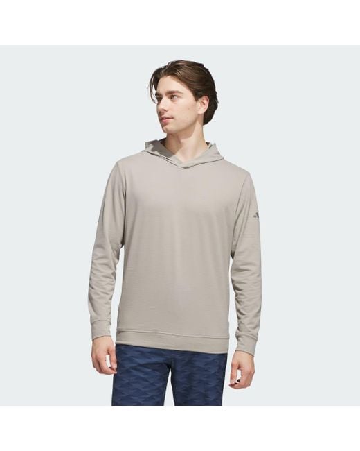 Adidas Gray Ultimate365 Elevated Pullover Hoodie for men