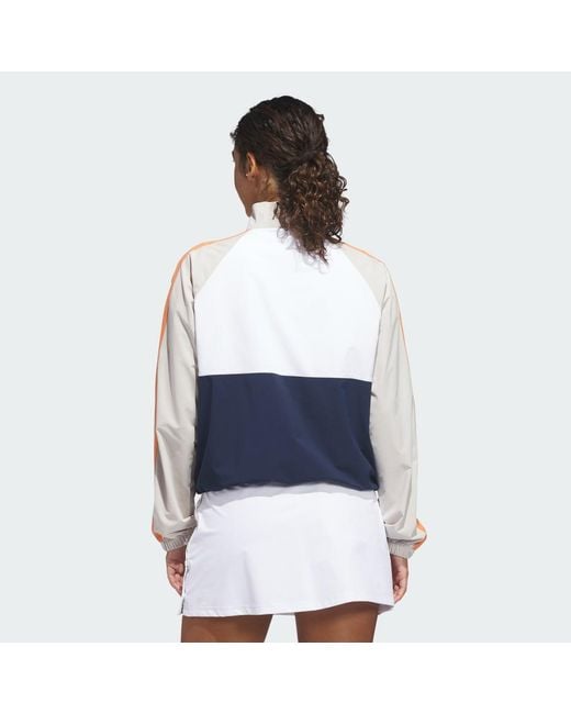 Adidas Blue Beyond The Course Colorblock Twistweave Full-Zip Jacket