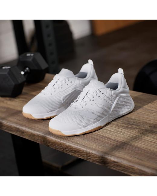 Adidas White Dropset 3 Schuh