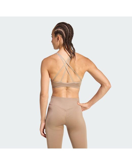 Adidas Natural Workout Essentials Knit Light Support Bra