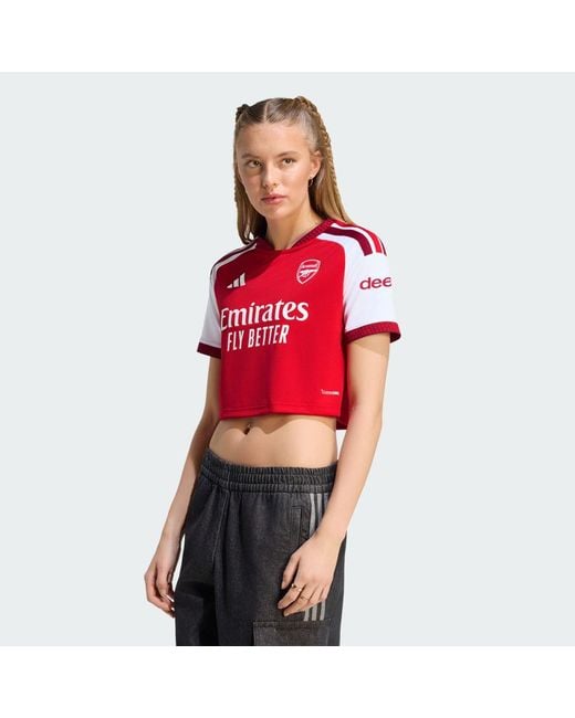 Adidas Red Arsenal Fc 26/27 Home Cropped Jersey