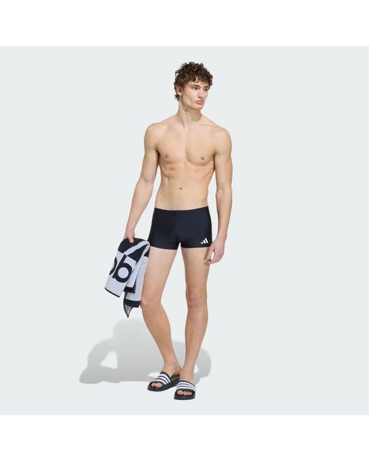 Adidas Blue Solid Swim Boxers for men