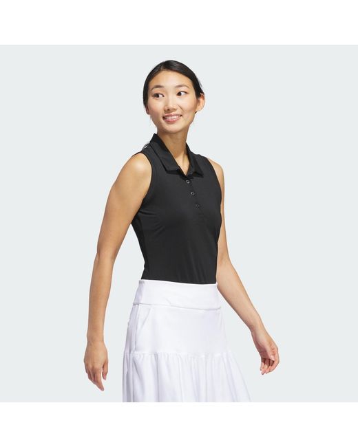 Polo sin mangas Ultimate365 Solid Adidas de color Black