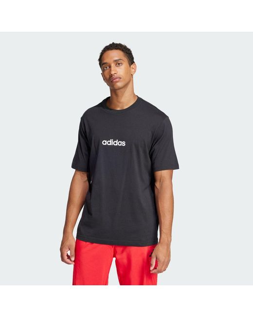 Adidas Gray Essentials Linear Single Jersey Tee for men