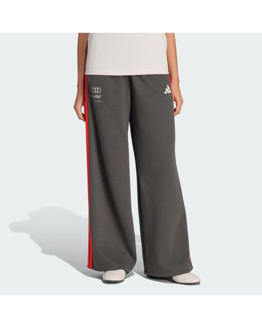 Adidas Gray Audi Revolut F1 Team Dna Wide Leg Joggers