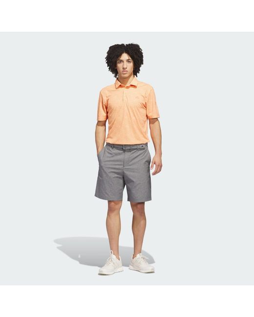 Adidas Gray Ultimate365 Feather Print Polo Shirt for men