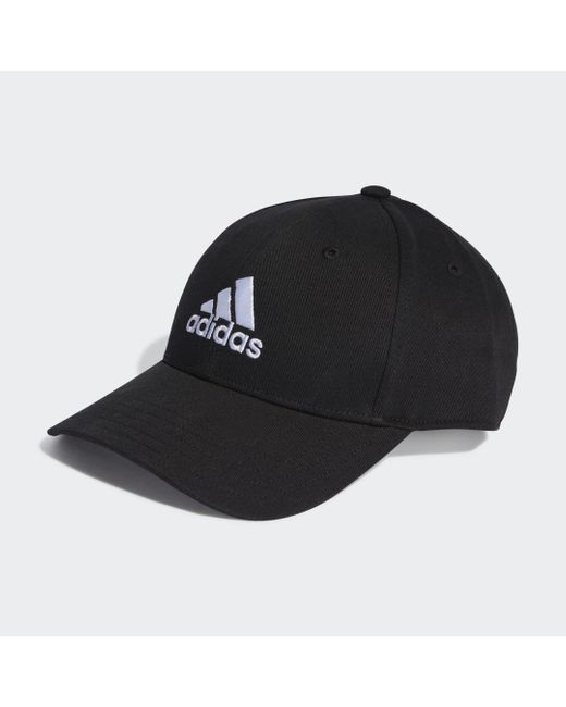 Adidas Black Cotton Twill Baseball Cap