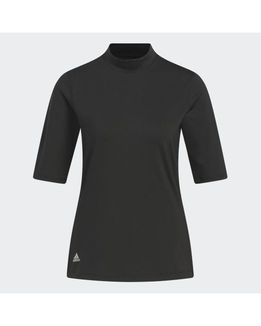 Adidas Black Essentials Mock Polo Shirt