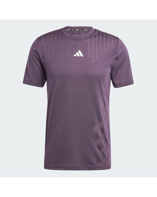 T-shirt HIIT Airchill Workout di Adidas in Purple da Uomo