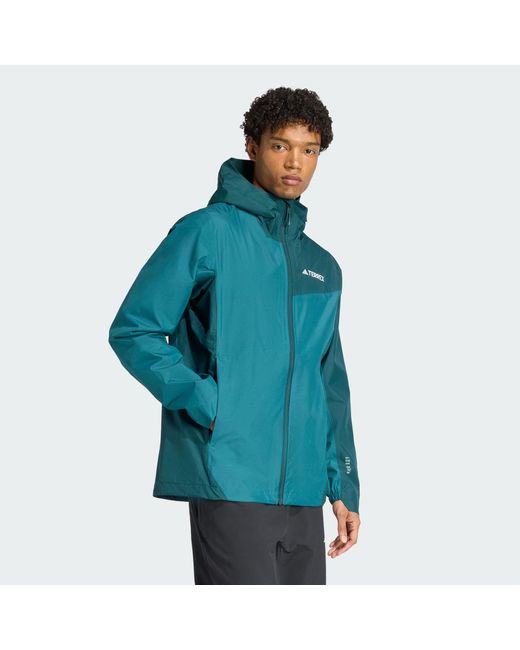 Adidas Blue Terrex Multi 2.5L Rain.Rdy Jacket for men