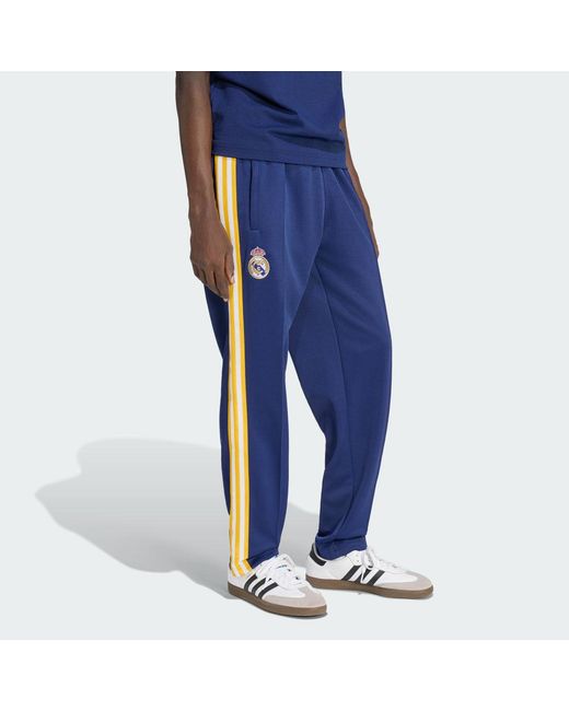 Adidas Originals Blue Real Madrid Originals Track Pants for men