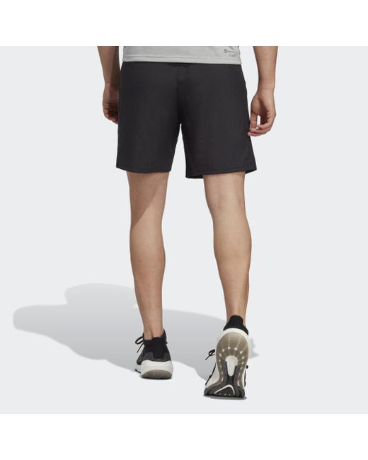 Adidas Black Train Essentials Woven Training Shorts for men
