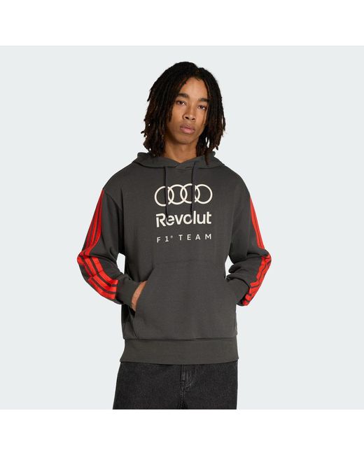 Adidas Black Audi Revolut F1 Team Dna French Terry Hoodie for men