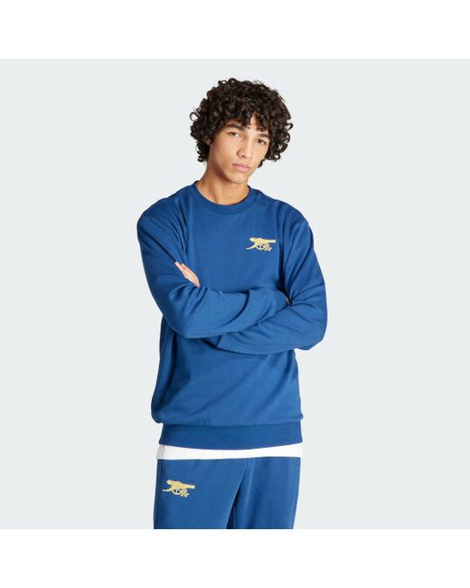 Adidas Blue Arsenal Cultural Story Crew Sweatshirt for men