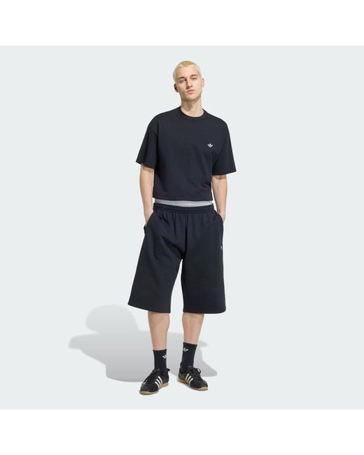Adidas Blue Trefoil Essentials Loose Dropped Shoulder T-Shirt for men