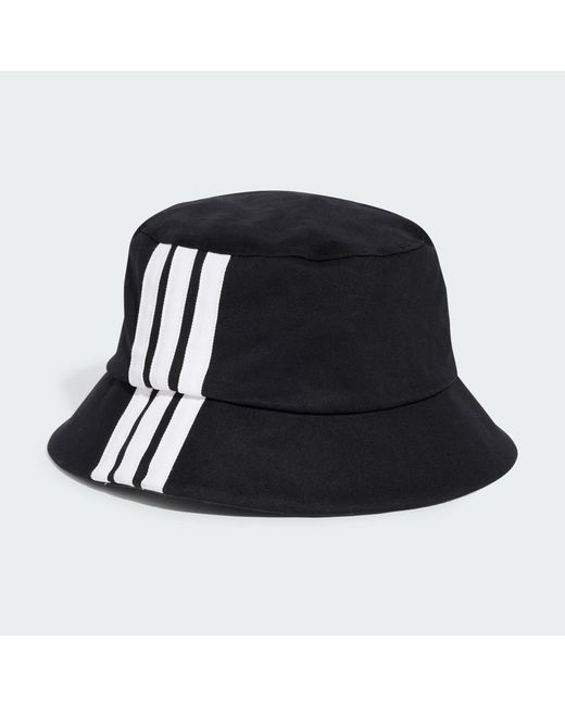Adidas Black 3-Stripes Bucket Hat