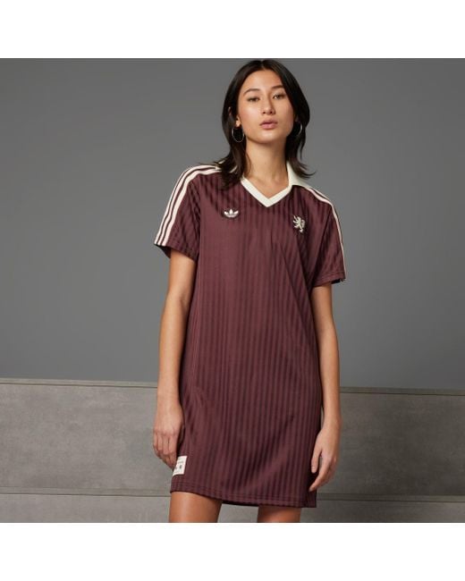 Adidas Red Olympique Lyonnais Terrace Icons Dress