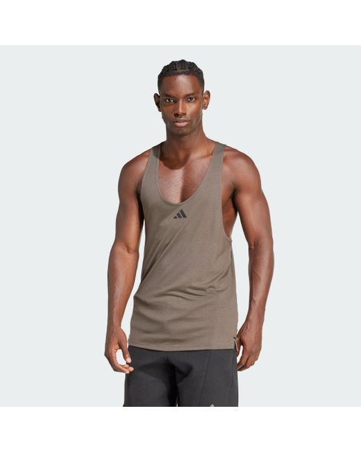 Canotta Workout Stringer di Adidas in Multicolor da Uomo