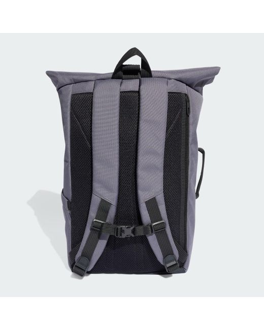 Adidas Black Utility Roll Top Rucksack