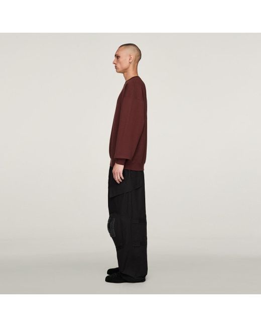 Adidas Red Y-3 Brushed Terry Crew Sweatshirt