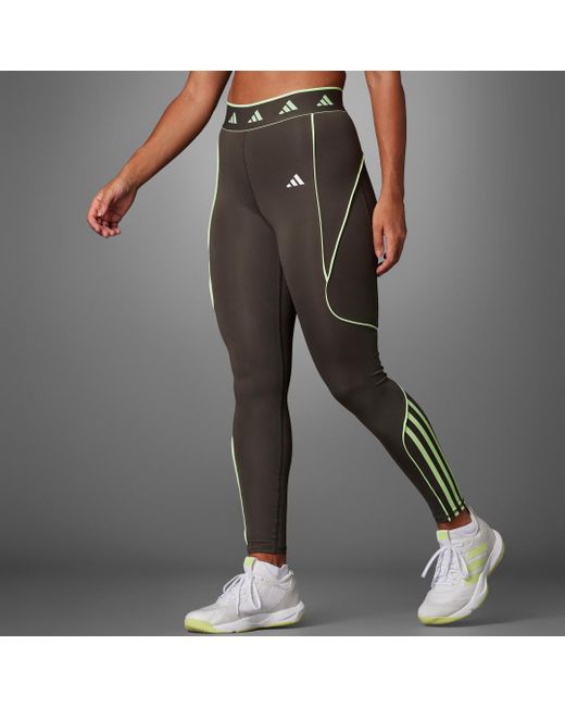 Leggings Hyperglam Color Pop Full-Length di Adidas in Gray