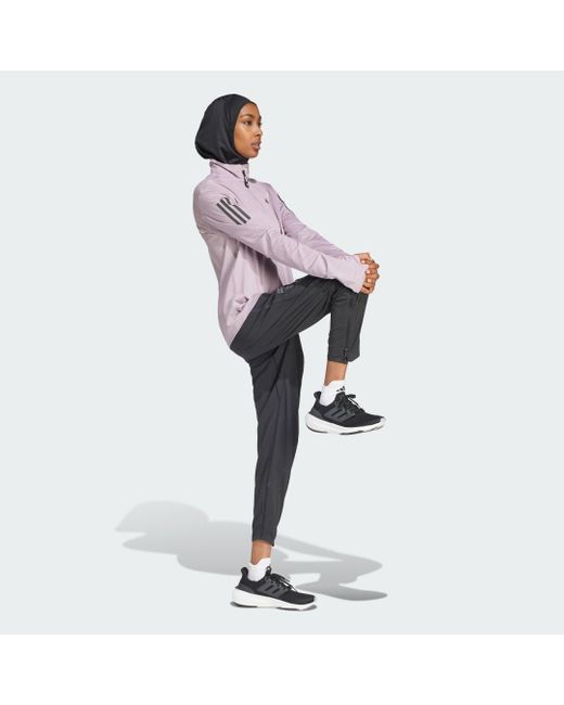 Giacca Own the Run Half-Zip di Adidas in Purple