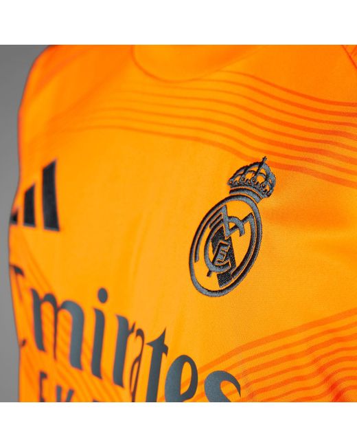 Adidas Orange Real Madrid 24/25 Away Jersey for men