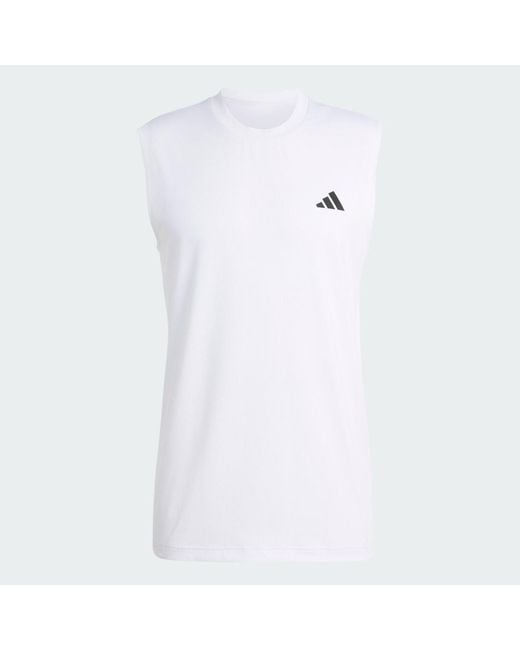 Adidas White Club Tennis Climacool Tank Top for men